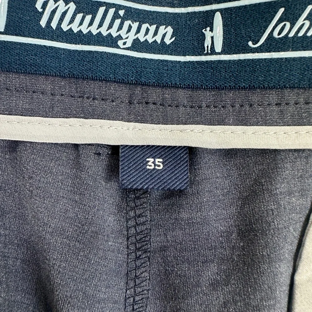 Johnnie-O Cross Mulligan Shorts Mens 35 Navy Blue Golf Athleisure